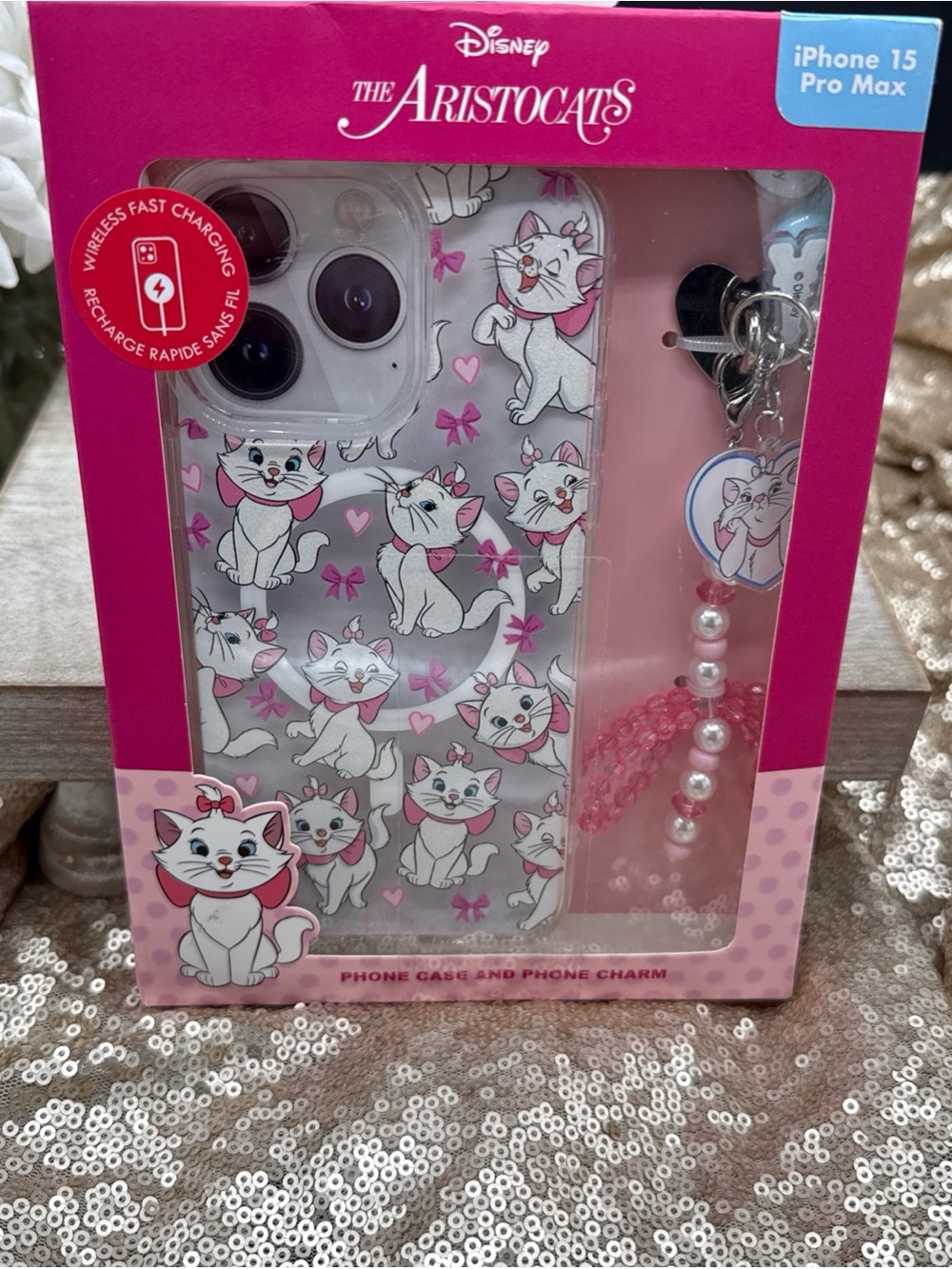 Disney Marie The Aristocats iPhone 15 Pro Max Case with Charm